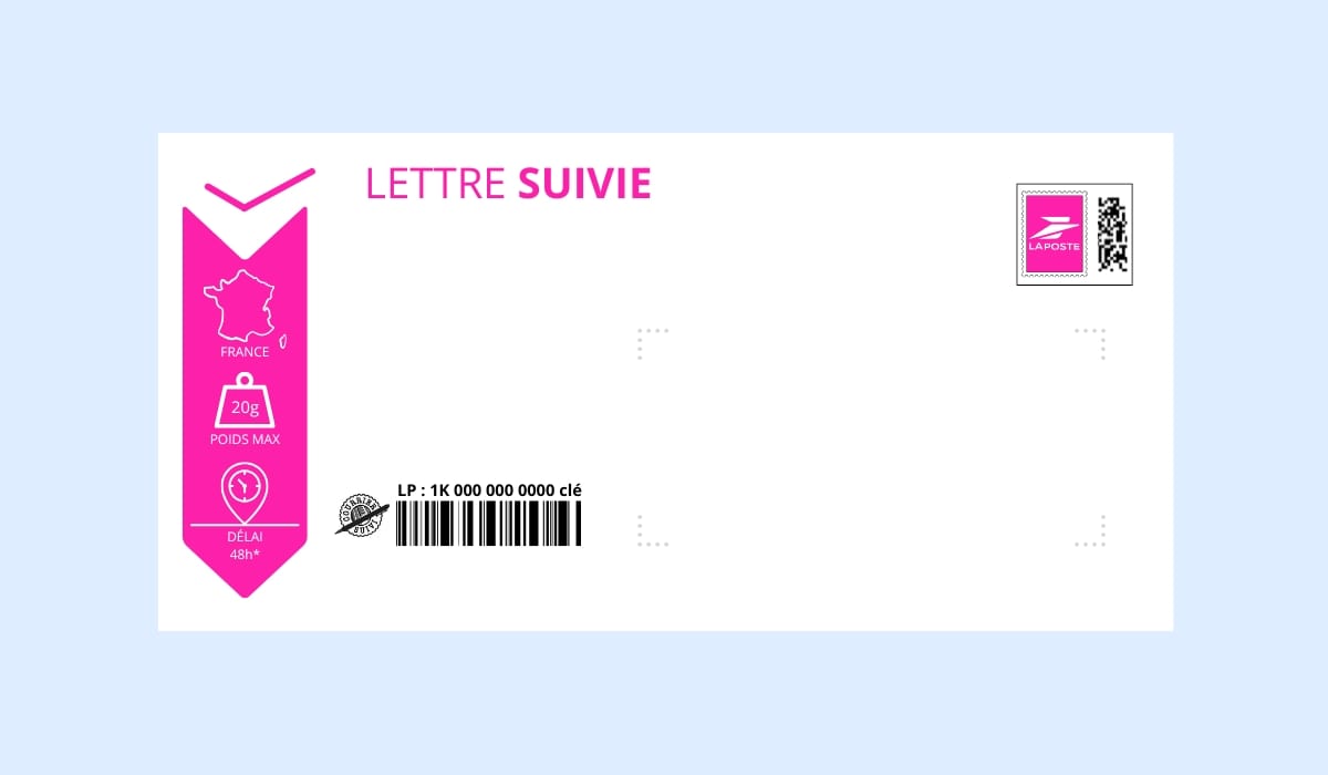 Image d'une lettre suivie.